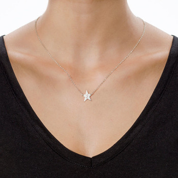 Sterling Silver Star Initial Necklace Sterling Silver Star Initial Necklace