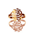 Rose gold handwriting monogram cuff bracelet