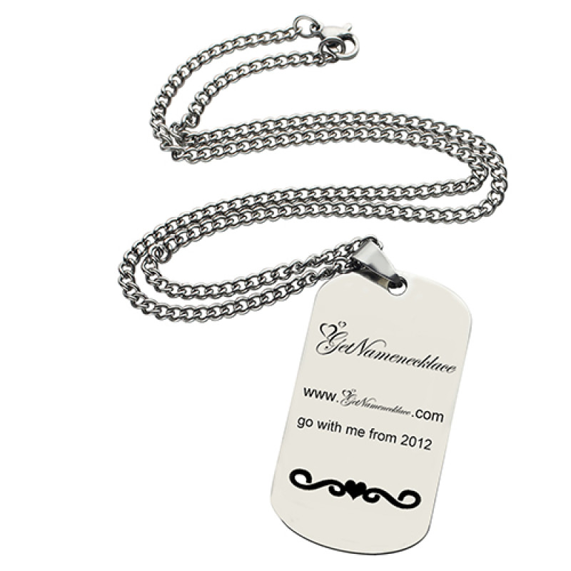 Custom Logo Dog Tag Necklace Custom logo and brand design dog tag necklace