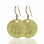 Solid 18ct Gold Circle Signet Monogram Earring