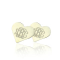 Heart Monogram Stud Earrings Personalised heart monogram stud earrings