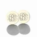Engraved Monogram Stud Earrings Engraved monogram stud earrings