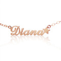 18ct Rose Gold Plated Carrie Name Necklace with Star 18ct rose gold plated Carrie-style personalised name necklace with a star