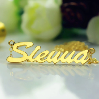 18ct Gold Plated Sienna Style Name Necklace 18ct Gold Plated Sienna Style Name Necklace