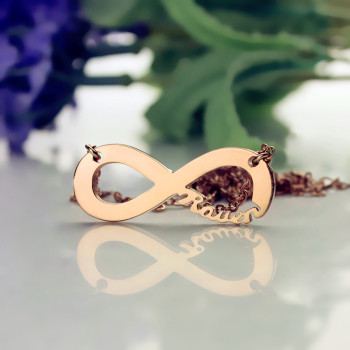 Solid Rose Gold 18ct Infinity Name Necklace Solid Rose Gold 18ct Infinity Name Necklace