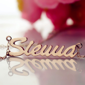 18ct Rose Gold Plated Sienna Style Name Necklace 18ct Rose Gold Plated Sienna Style Name Necklace
