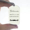 Custom Logo Dog Tag Necklace Detail Custom logo and brand design dog tag necklace detail