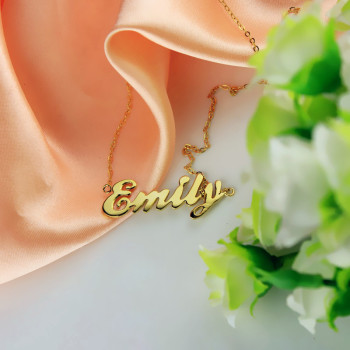 Cursive Script Name Necklace 18ct Solid Gold Cursive Script Name Necklace 18ct Solid Gold