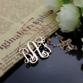 Personalised Initial Monogram Love Necklace Personalised initial monogram Love necklace in solid rose gold