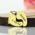 Personalised baby feet charm necklace detail image