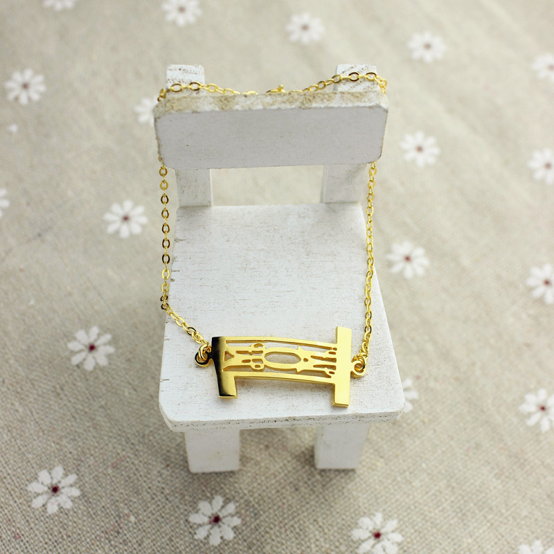 Personalised 3-Initial Monogram Bracelet Alternate View Personalised three-initial monogram bracelet alternate view
