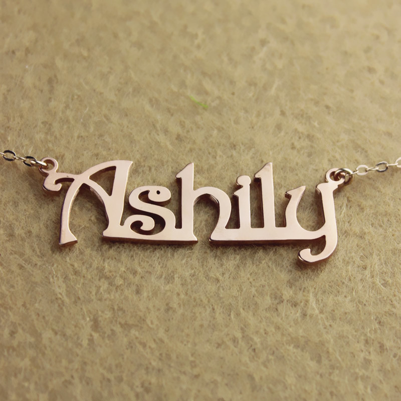 Personalised Harrington Font Name Necklace Personalised Harrington font name necklace product image