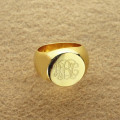 Engraved Circle Monogram Signet Ring Engraved circle monogram signet ring product image