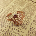 Rose gold handwriting monogram cuff bracelet