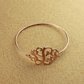 Rose Gold Monogram Initial Bangle Bracelet product image