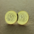 Personalised Circle Monogram Earrings Personalised circle monogram earrings product view