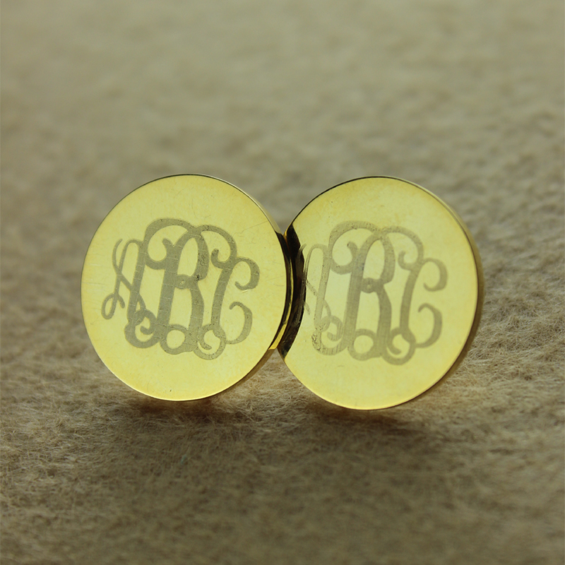Personalised Circle Monogram Earrings Personalised circle monogram earrings product view