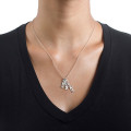Vertical Name Necklace Detail Vertical sterling silver name necklace detail