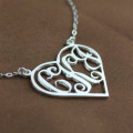 White Gold Monogram Pendant White gold monogram pendant