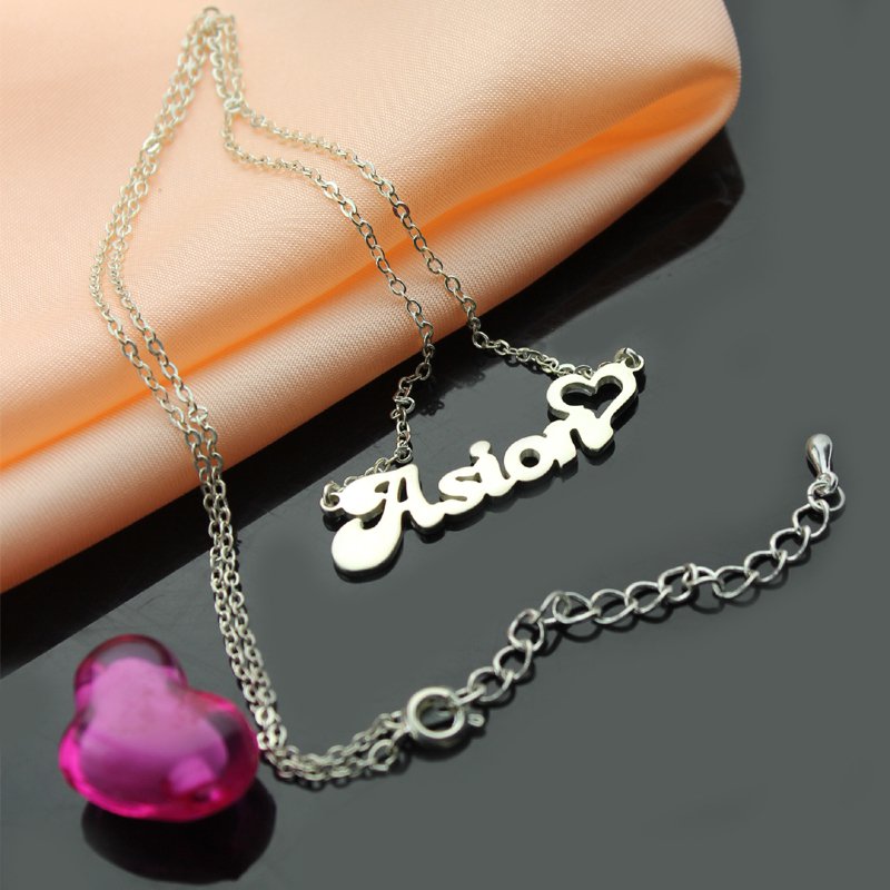 White Gold Nameplate Necklace White gold nameplate necklace