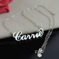 Carrie Name Necklace with Birthstone Carrie-style personalised name necklace with birthstone