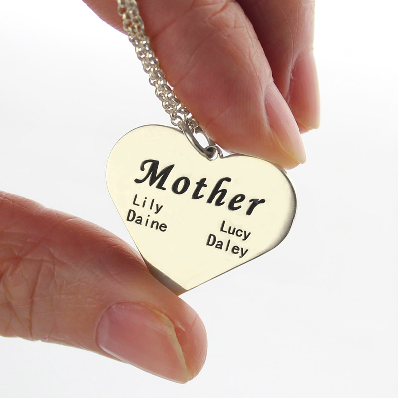 Mother Family Heart Necklace - Product Image Mother family heart necklace product image