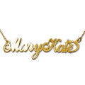 Personalised Two-Name Carrie Style Necklace Showroom image for the personalised two-name name necklace