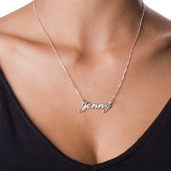 Small Personalised Classic Name Necklace In Silver/Gold/Rose Gold Small Personalised Classic Name Necklace In Silver/Gold/Rose Gold
