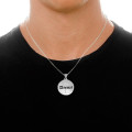 Personalised sterling silver football name necklace pendant