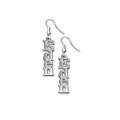 Sterling Silver Name Earrings Personalised sterling silver name earrings in block letters