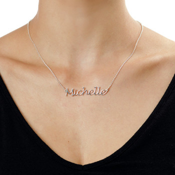 Silver Handwritten Name Necklace Silver Handwritten Name Necklace
