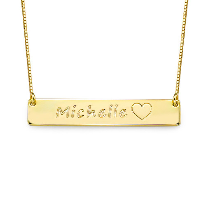 18ct Gold Plated Icon Bar Necklace 18ct gold plated icon bar necklace with heart icon