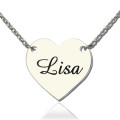 Personalised Stamped Heart Name Necklace Personalised stamped heart name necklace in sterling silver