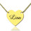 Stamped Heart Love Necklaces with Name 18ct Gold Plated
