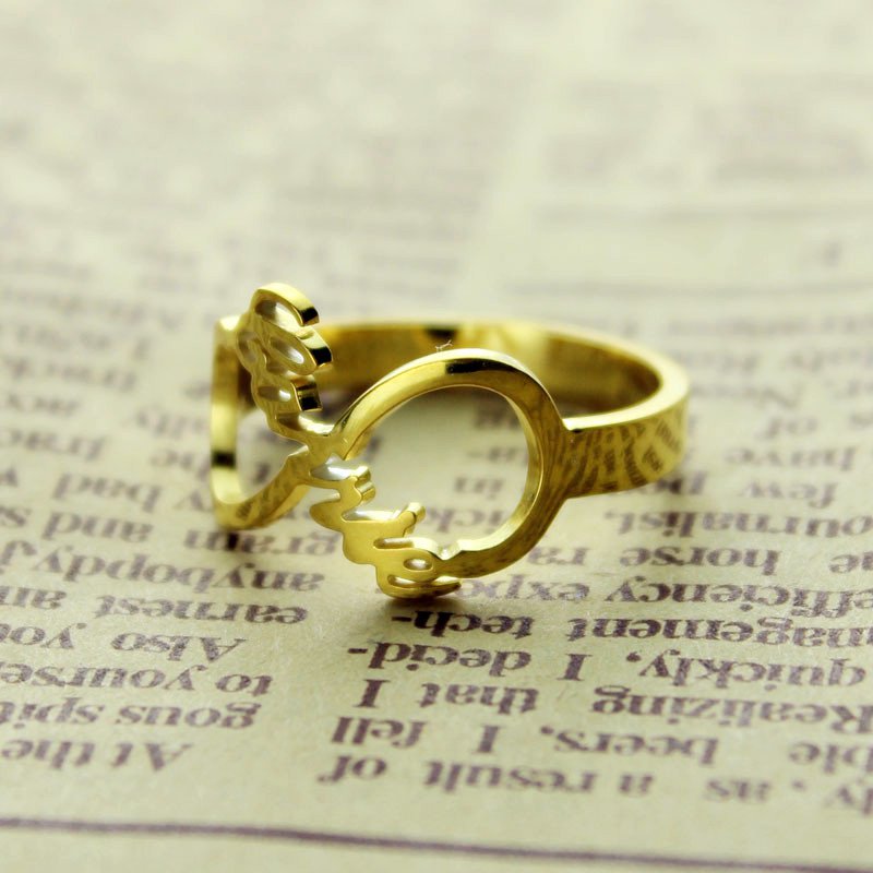 Personalised Infinity Name Ring Custom infinity name ring product image