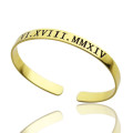 Personalised Roman Numeral Bracelet Personalised Roman numeral bracelet in 18ct gold plating
