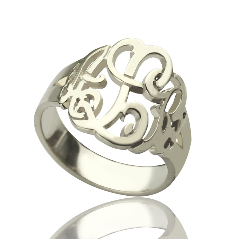 Personalised Hand-Drawn Monogram Ring Personalised hand-drawn monogram ring