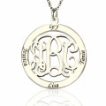 Personalised Family Monogram Name Necklace Personalised family monogram name necklace