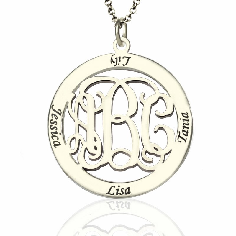 Personalised Family Monogram Name Necklace Personalised family monogram name necklace