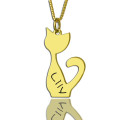 Custom Cat Name Pendant Necklace Personalised cat name pendant necklace
