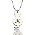 Personalised Tiny Cat Initial Pendant Necklace Personalised tiny cat initial pendant necklace in silver