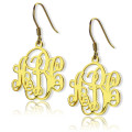 Script Monogram Initial Earrings Personalised script monogram initial earrings