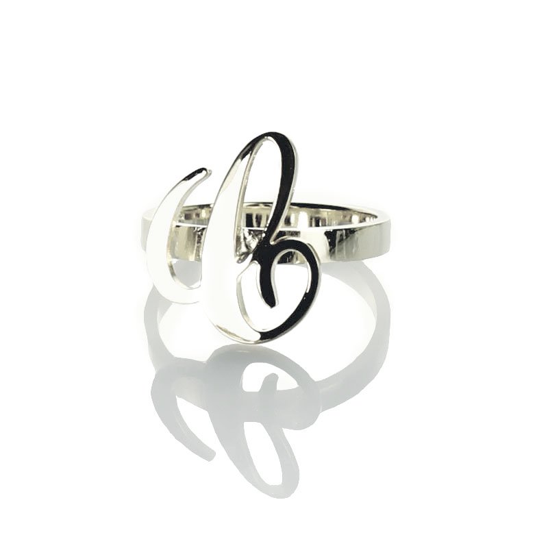 Personalised Carrie Initial Letter Ring Personalised Carrie initial letter ring