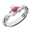 Personalised Claddagh Birthstone Name Ring Personalised Claddagh birthstone name ring