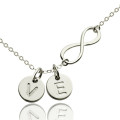 Custom Infinity Initial Necklace Custom infinity initial necklace with an infinity charm and initial disc