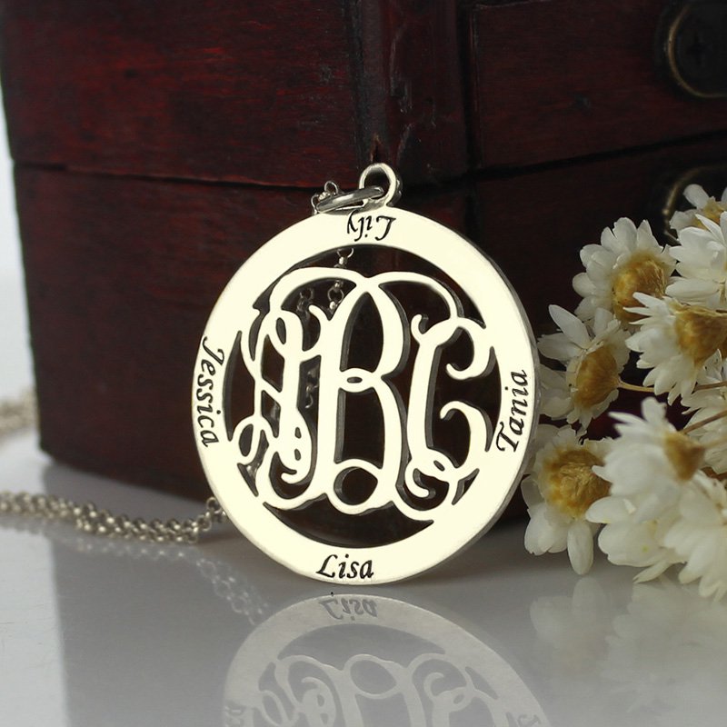 Personalised Family Monogram Name Necklace Personalised family monogram name necklace