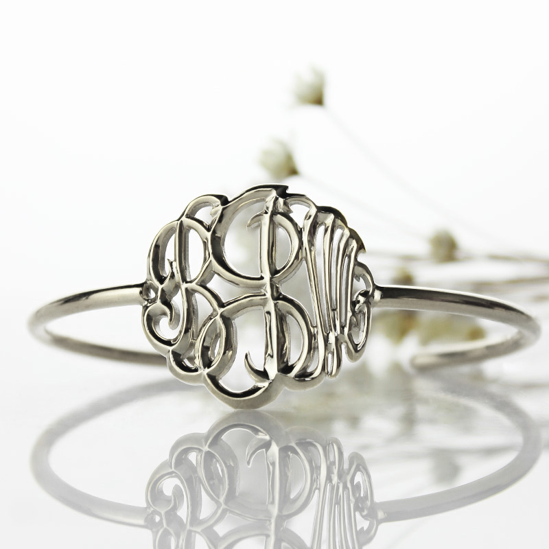 Personalised Monogram Bangle Bracelet Personalised monogram bangle bracelet product view