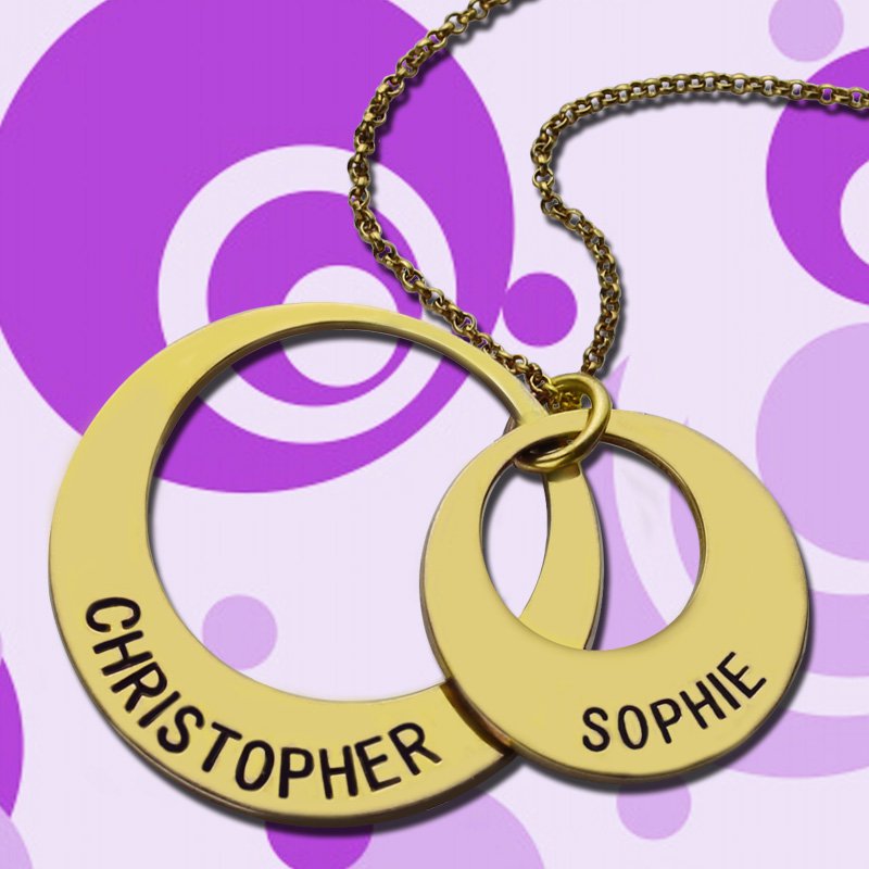 Engraved Ring Mother Necklace - Product View Engraved ring mother necklace product view