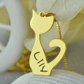 Custom Cat Name Pendant Necklace Detail Custom cat name pendant necklace detail