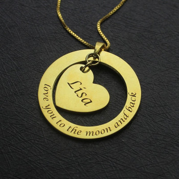 Personalised Promise Necklace with Name Phrase 18ct Gold Plated Personalised Promise Necklace with Name Phrase 18ct Gold Plated